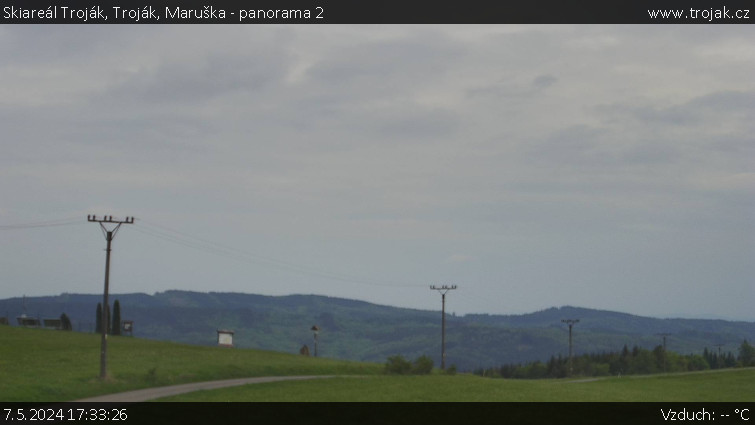 Skiareál Troják - Troják, Maruška - panorama 2 - 7.5.2024 v 17:33