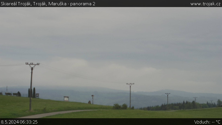 Skiareál Troják - Troják, Maruška - panorama 2 - 8.5.2024 v 06:33