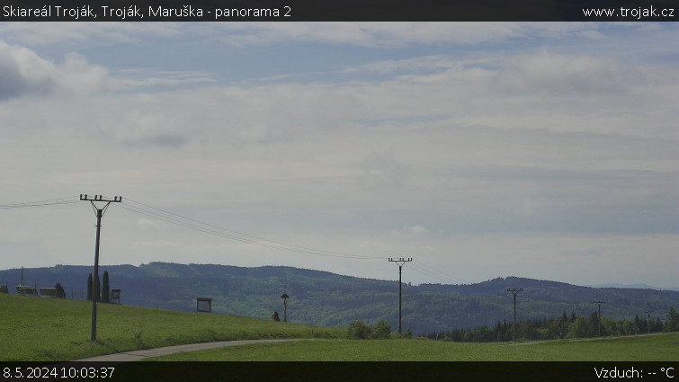 Skiareál Troják - Troják, Maruška - panorama 2 - 8.5.2024 v 10:03
