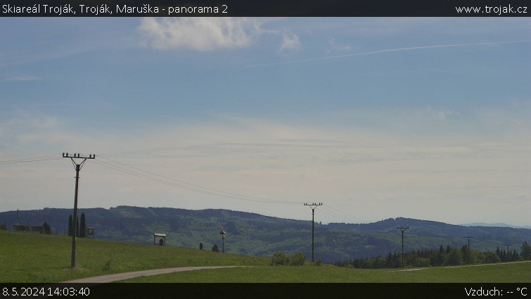 Skiareál Troják - Troják, Maruška - panorama 2 - 8.5.2024 v 14:03
