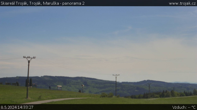 Skiareál Troják - Troják, Maruška - panorama 2 - 8.5.2024 v 14:33