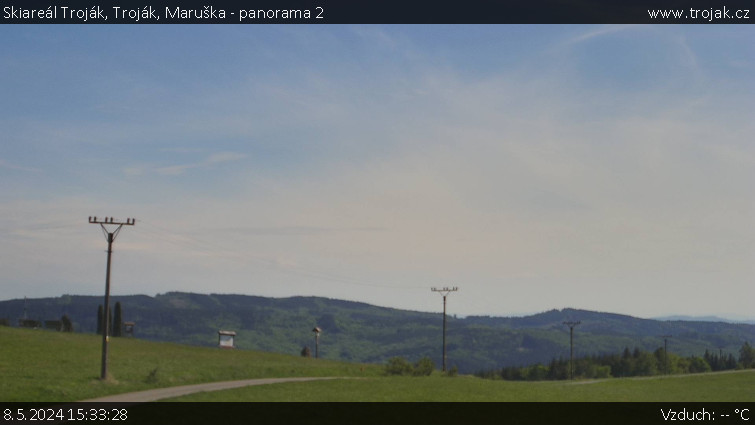 Skiareál Troják - Troják, Maruška - panorama 2 - 8.5.2024 v 15:33