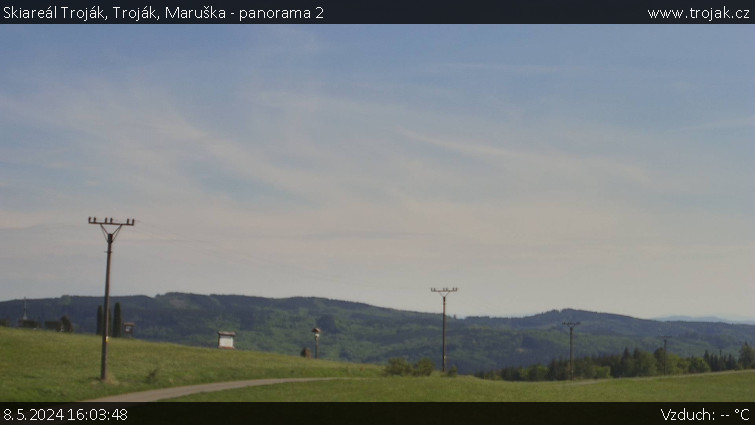Skiareál Troják - Troják, Maruška - panorama 2 - 8.5.2024 v 16:03