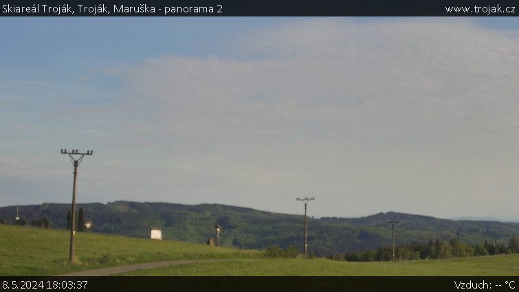 Skiareál Troják - Troják, Maruška - panorama 2 - 8.5.2024 v 18:03