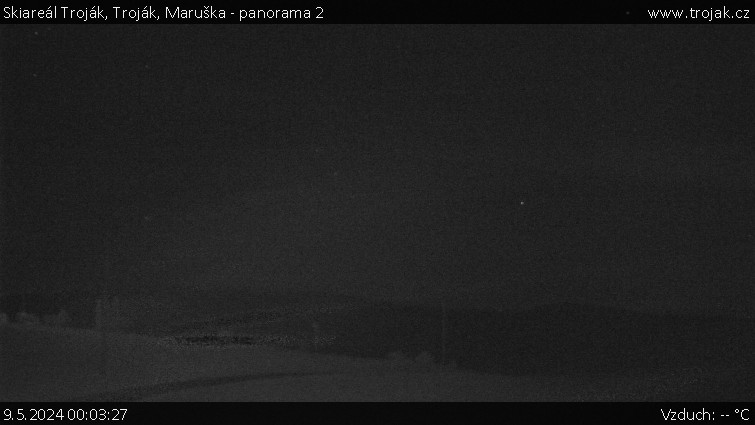 Skiareál Troják - Troják, Maruška - panorama 2 - 9.5.2024 v 00:03