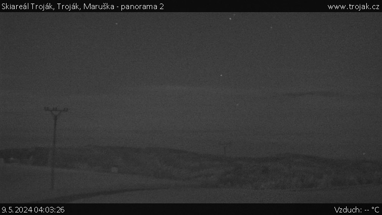Skiareál Troják - Troják, Maruška - panorama 2 - 9.5.2024 v 04:03