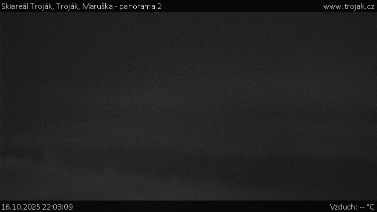 Skiareál Troják - Troják, Maruška - panorama 2 - 16.10.2025 v 22:03 Skiareál Troják - Troják, Maruška - panorama 2 - 16.10.2025 v 22:03