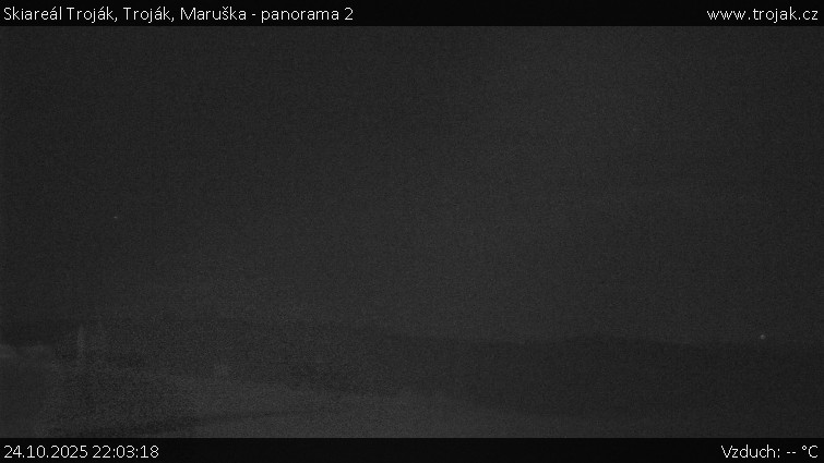 Skiareál Troják - Troják, Maruška - panorama 2 - 24.10.2025 v 22:03 Skiareál Troják - Troják, Maruška - panorama 2 - 24.10.2025 v 22:03