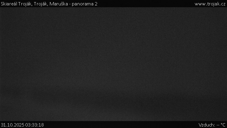 Skiareál Troják - Troják, Maruška - panorama 2 - 31.10.2025 v 03:33 Skiareál Troják - Troják, Maruška - panorama 2 - 31.10.2025 v 03:33