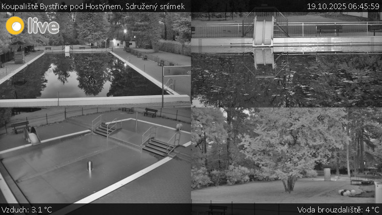 Koupaliště Bystřice pod Hostýnem - Sdružený snímek - 19.10.2025 v 06:45 Koupaliště Bystřice pod Hostýnem - Sdružený snímek - 19.10.2025 v 06:45