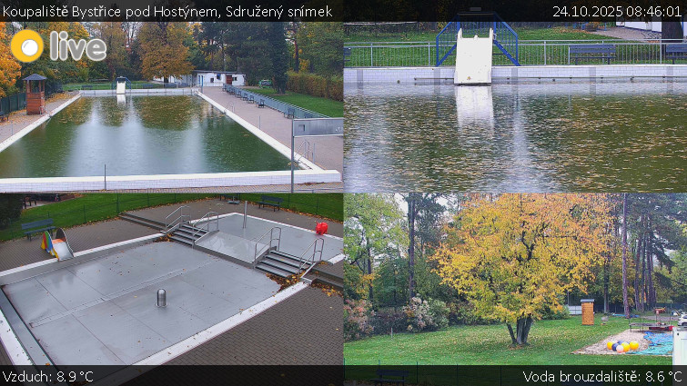 Koupaliště Bystřice pod Hostýnem - Sdružený snímek - 24.10.2025 v 08:46 Koupaliště Bystřice pod Hostýnem - Sdružený snímek - 24.10.2025 v 08:46