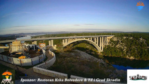 Městečko Skradin - Skradin, řeka Krka, most A1 - 1.11.2025 v 07:45 Městečko Skradin - Skradin, řeka Krka, most A1 - 1.11.2025 v 07:45