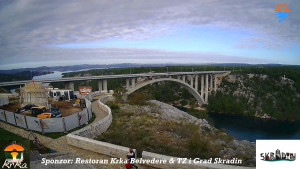 Městečko Skradin - Skradin, řeka Krka, most A1 - 1.11.2025 v 08:45 Městečko Skradin - Skradin, řeka Krka, most A1 - 1.11.2025 v 08:45