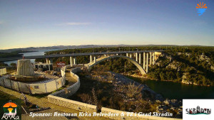 Městečko Skradin - Skradin, řeka Krka, most A1 - 31.12.2025 v 14:45 Městečko Skradin - Skradin, řeka Krka, most A1 - 31.12.2025 v 14:45