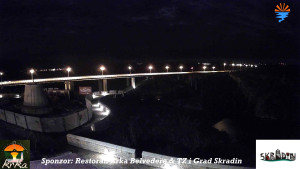 Městečko Skradin - Skradin, řeka Krka, most A1 - 1.1.2026 v 04:45 Městečko Skradin - Skradin, řeka Krka, most A1 - 1.1.2026 v 04:45