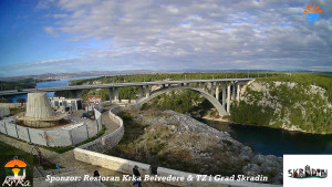 Městečko Skradin - Skradin, řeka Krka, most A1 - 1.1.2026 v 09:45 Městečko Skradin - Skradin, řeka Krka, most A1 - 1.1.2026 v 09:45