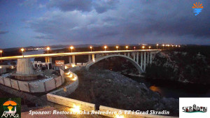 Městečko Skradin - Skradin, řeka Krka, most A1 - 3.1.2026 v 07:00 Městečko Skradin - Skradin, řeka Krka, most A1 - 3.1.2026 v 07:00