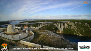 Městečko Skradin - Skradin, řeka Krka, most A1 - 3.1.2026 v 09:45 Městečko Skradin - Skradin, řeka Krka, most A1 - 3.1.2026 v 09:45