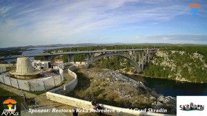 Městečko Skradin - Skradin, řeka Krka, most A1 - 3.1.2026 v 10:45 Městečko Skradin - Skradin, řeka Krka, most A1 - 3.1.2026 v 10:45