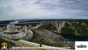 Městečko Skradin - Skradin, řeka Krka, most A1 - 3.1.2026 v 13:00 Městečko Skradin - Skradin, řeka Krka, most A1 - 3.1.2026 v 13:00