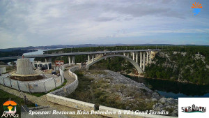 Městečko Skradin - Skradin, řeka Krka, most A1 - 3.1.2026 v 13:30 Městečko Skradin - Skradin, řeka Krka, most A1 - 3.1.2026 v 13:30