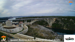 Městečko Skradin - Skradin, řeka Krka, most A1 - 3.1.2026 v 14:30 Městečko Skradin - Skradin, řeka Krka, most A1 - 3.1.2026 v 14:30