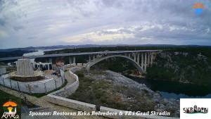 Městečko Skradin - Skradin, řeka Krka, most A1 - 3.1.2026 v 16:00 Městečko Skradin - Skradin, řeka Krka, most A1 - 3.1.2026 v 16:00