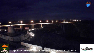 Městečko Skradin - Skradin, řeka Krka, most A1 - 3.1.2026 v 23:30 Městečko Skradin - Skradin, řeka Krka, most A1 - 3.1.2026 v 23:30