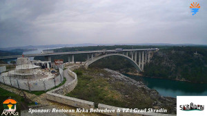 Městečko Skradin - Skradin, řeka Krka, most A1 - 2.3.2026 v 08:15 Městečko Skradin - Skradin, řeka Krka, most A1 - 2.3.2026 v 08:15