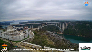 Městečko Skradin - Skradin, řeka Krka, most A1 - 2.3.2026 v 12:30 Městečko Skradin - Skradin, řeka Krka, most A1 - 2.3.2026 v 12:30