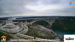 Městečko Skradin - Skradin, řeka Krka, most A1 - 2.3.2026 v 14:45 Městečko Skradin - Skradin, řeka Krka, most A1 - 2.3.2026 v 14:45