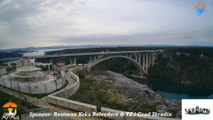 Městečko Skradin - Skradin, řeka Krka, most A1 - 2.3.2026 v 15:15 Městečko Skradin - Skradin, řeka Krka, most A1 - 2.3.2026 v 15:15