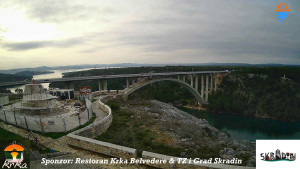 Městečko Skradin - Skradin, řeka Krka, most A1 - 2.3.2026 v 16:30 Městečko Skradin - Skradin, řeka Krka, most A1 - 2.3.2026 v 16:30