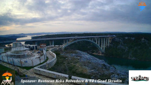 Městečko Skradin - Skradin, řeka Krka, most A1 - 2.3.2026 v 17:30 Městečko Skradin - Skradin, řeka Krka, most A1 - 2.3.2026 v 17:30