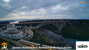 Městečko Skradin - Skradin, řeka Krka, most A1 - 2.3.2026 v 18:00 Městečko Skradin - Skradin, řeka Krka, most A1 - 2.3.2026 v 18:00