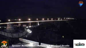 Městečko Skradin - Skradin, řeka Krka, most A1 - 2.3.2026 v 19:45 Městečko Skradin - Skradin, řeka Krka, most A1 - 2.3.2026 v 19:45