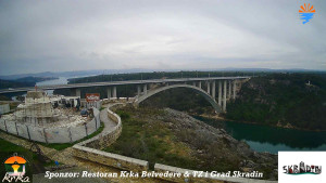 Městečko Skradin - Skradin, řeka Krka, most A1 - 12.3.2026 v 11:45 Městečko Skradin - Skradin, řeka Krka, most A1 - 12.3.2026 v 11:45