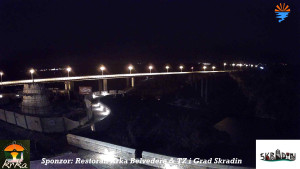 Městečko Skradin - Skradin, řeka Krka, most A1 - 31.3.2026 v 02:15 Městečko Skradin - Skradin, řeka Krka, most A1 - 31.3.2026 v 02:15