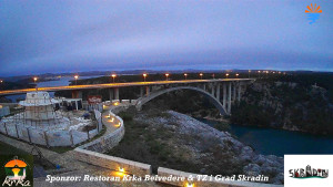 Městečko Skradin - Skradin, řeka Krka, most A1 - 31.3.2026 v 06:30 Městečko Skradin - Skradin, řeka Krka, most A1 - 31.3.2026 v 06:30
