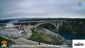 Městečko Skradin - Skradin, řeka Krka, most A1 - 31.3.2026 v 17:15 Městečko Skradin - Skradin, řeka Krka, most A1 - 31.3.2026 v 17:15