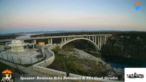 Městečko Skradin - Skradin, řeka Krka, most A1 - 6.4.2026 v 06:30 Městečko Skradin - Skradin, řeka Krka, most A1 - 6.4.2026 v 06:30