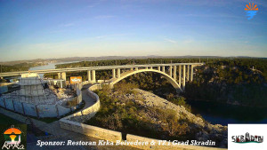 Městečko Skradin - Skradin, řeka Krka, most A1 - 6.4.2026 v 07:15 Městečko Skradin - Skradin, řeka Krka, most A1 - 6.4.2026 v 07:15