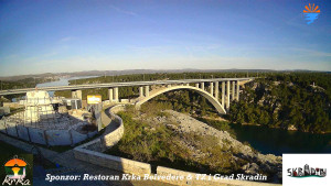 Městečko Skradin - Skradin, řeka Krka, most A1 - 6.4.2026 v 07:45 Městečko Skradin - Skradin, řeka Krka, most A1 - 6.4.2026 v 07:45