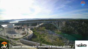 Městečko Skradin - Skradin, řeka Krka, most A1 - 6.4.2026 v 17:15 Městečko Skradin - Skradin, řeka Krka, most A1 - 6.4.2026 v 17:15