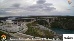 Skradin, řeka Krka, most A1