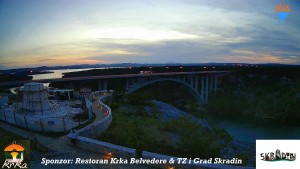 Městečko Skradin - Skradin, řeka Krka, most A1 - 31.5.2026 v 20:45 Městečko Skradin - Skradin, řeka Krka, most A1 - 31.5.2026 v 20:45