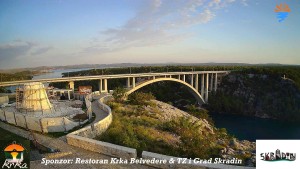Městečko Skradin - Skradin, řeka Krka, most A1 - 16.6.2026 v 05:45 Městečko Skradin - Skradin, řeka Krka, most A1 - 16.6.2026 v 05:45