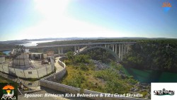 Skradin, rzeka Krka, most na autostradzie A1
