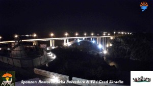 The town of Skradin - Skradin, Krka River, A1 bridge - 1.8.2026 v 02:45 The town of Skradin - Skradin, Krka River, A1 bridge - 1.8.2026 v 02:45