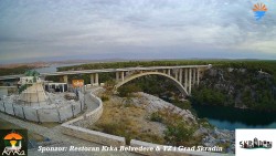 Skradin, rzeka Krka, most na autostradzie A1